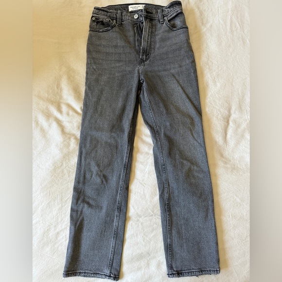 Abercrombie Ankle Straight Jean - Dark Grey - Picture 1 of 3